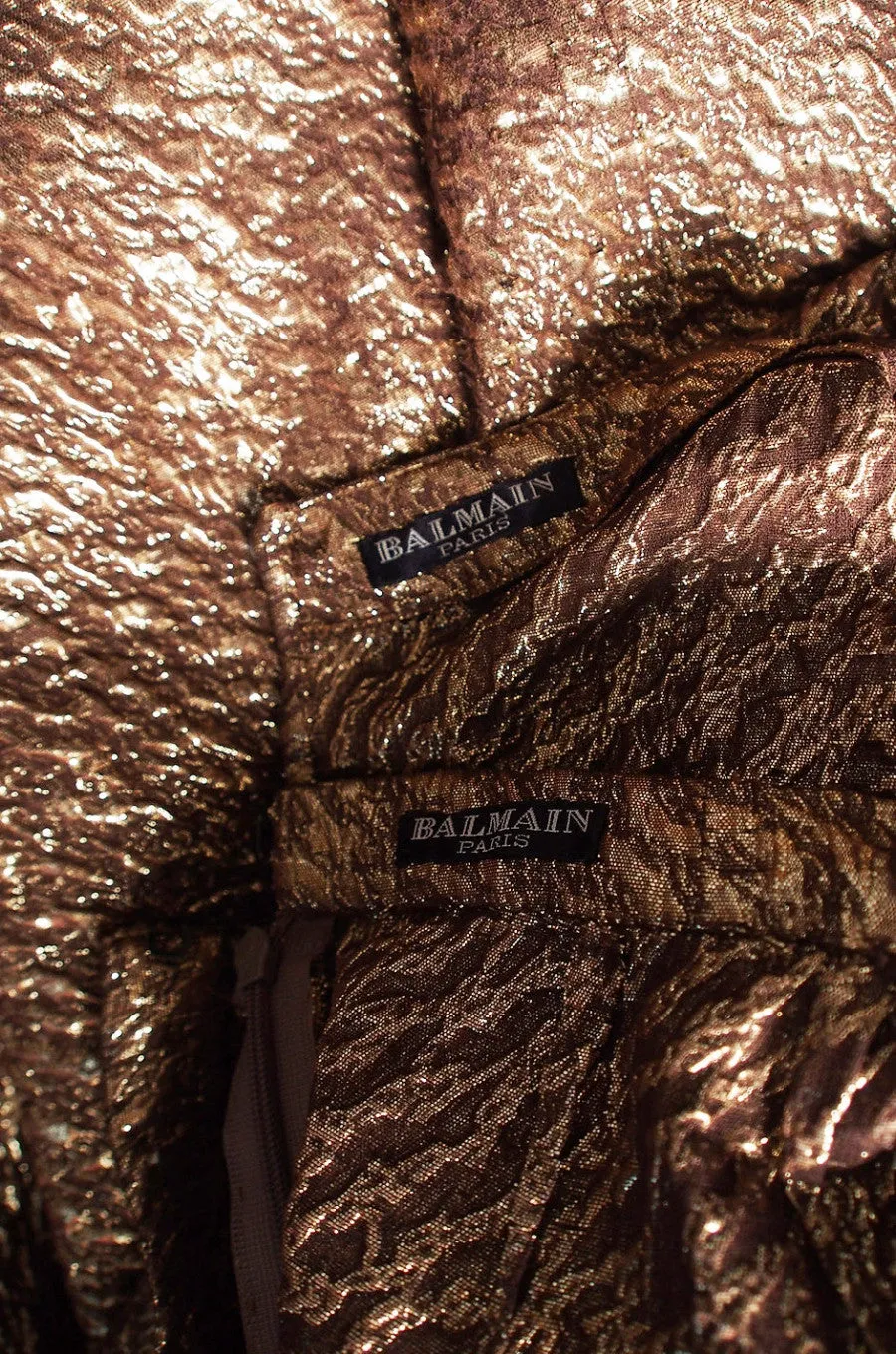 1960s Pierre Balmain Gold Silk Brocade Set