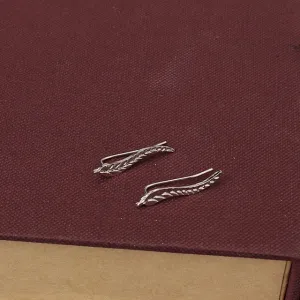 2017 Fashion Bijoux Exquisite Leaf Clip Ear Sweep Wrap Ear Climber Modern Beautiful Feather Stud Earrings For Women Jewelry