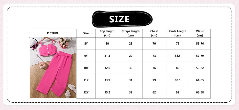 2025 Summer New Style Western Style Suspender Tube Top High Waist Wide Leg Pants Two-piece Set