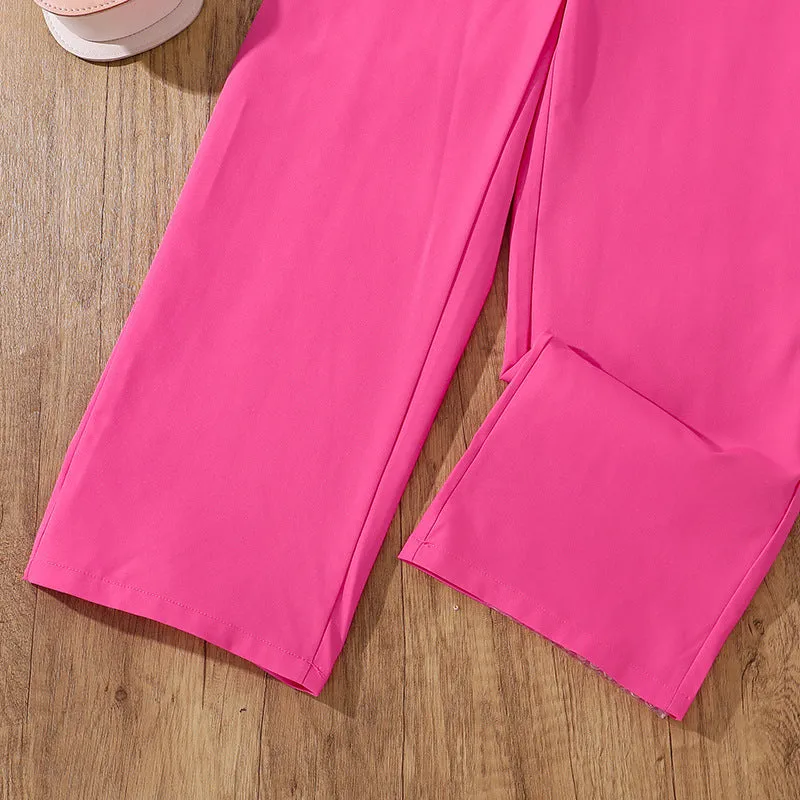 2025 Summer New Style Western Style Suspender Tube Top High Waist Wide Leg Pants Two-piece Set