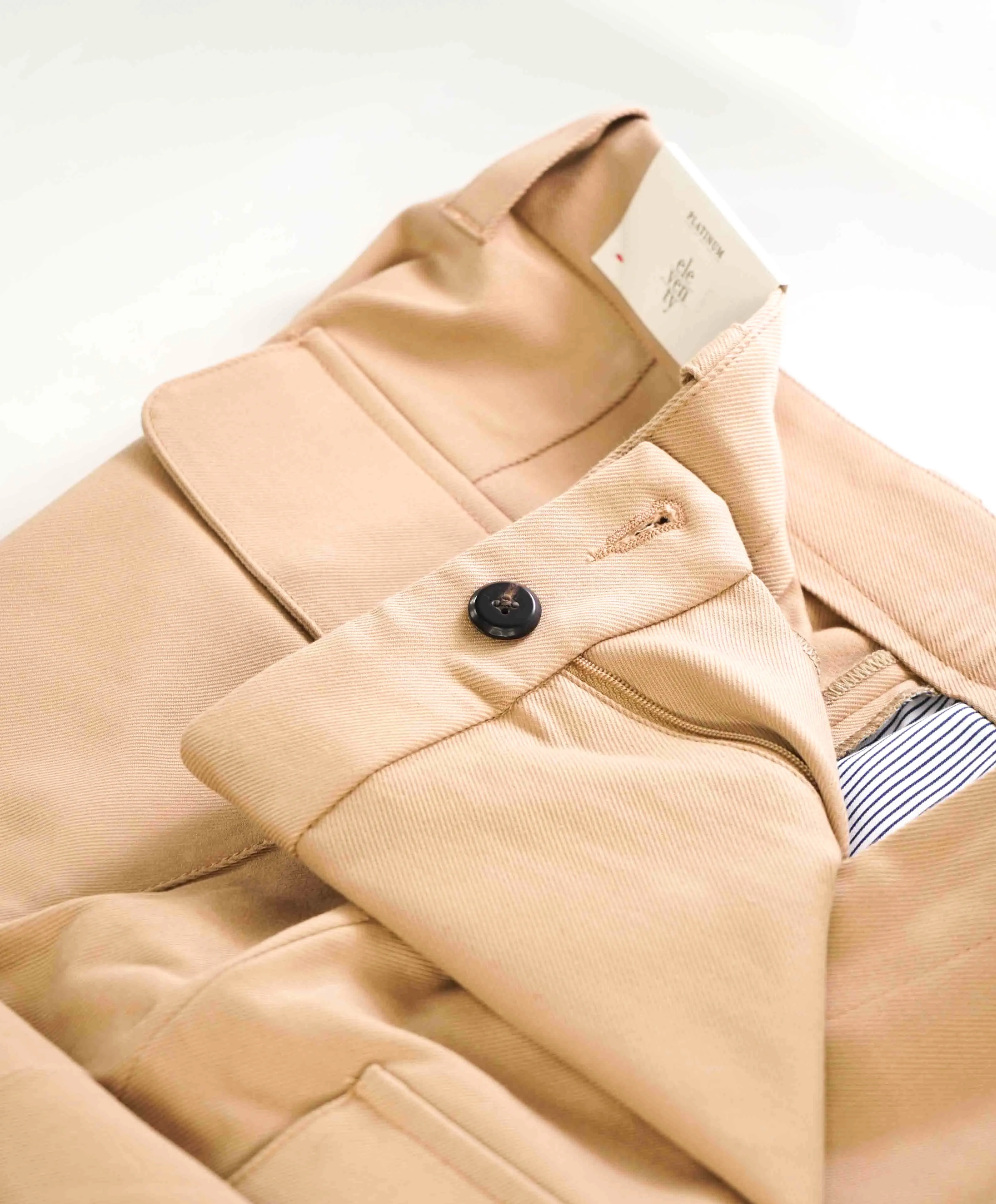 $695 ELEVENTY - Cotton PERFORMANCE Cuffed Cargo Patch Pocket Pants- 33W
