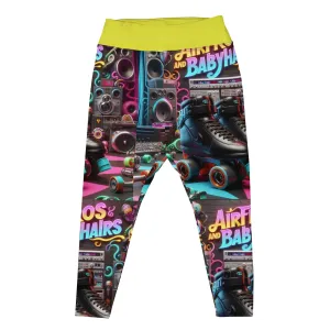 Airfros And Babyhairs Medium Violet Red Skate Plus Size Leggings