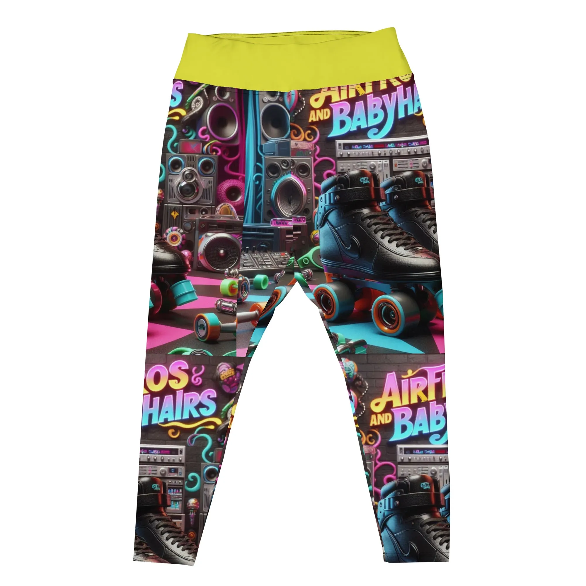 Airfros And Babyhairs Medium Violet Red Skate Plus Size Leggings