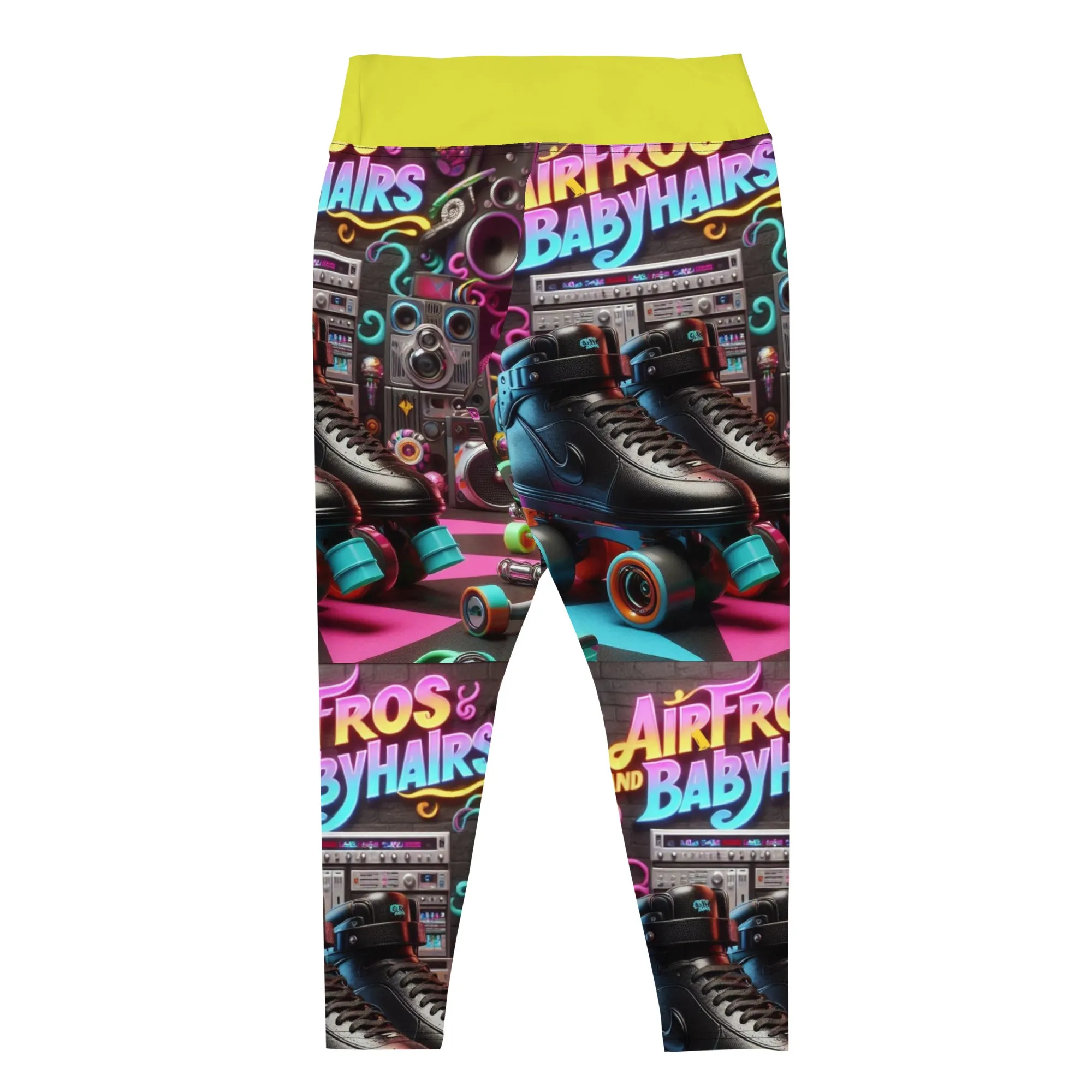 Airfros And Babyhairs Medium Violet Red Skate Plus Size Leggings