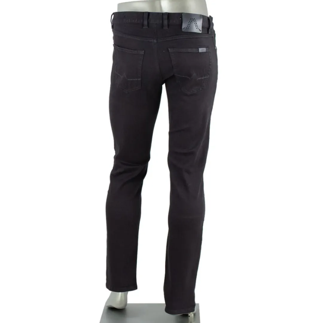 Alberto Pipe Black Stretch Jeans - Luxury T400