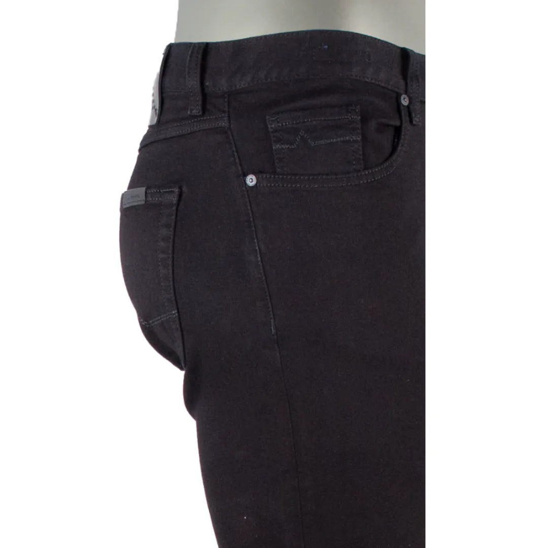 Alberto Pipe Black Stretch Jeans - Luxury T400