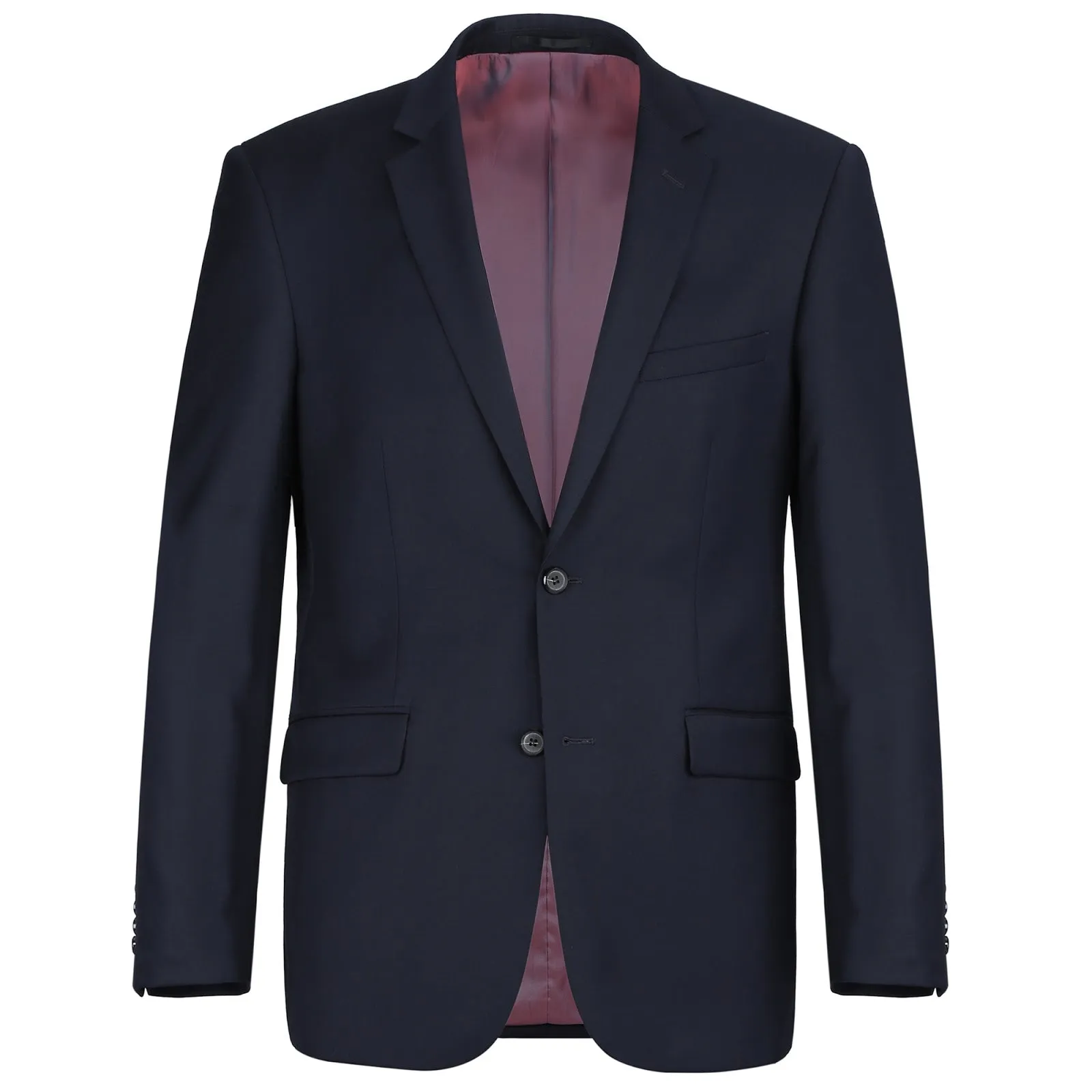 Alessandro Vitello by Renoir Dark Navy 2-Piece Slim Fit Notch Lapel Wool Suit 508-2
