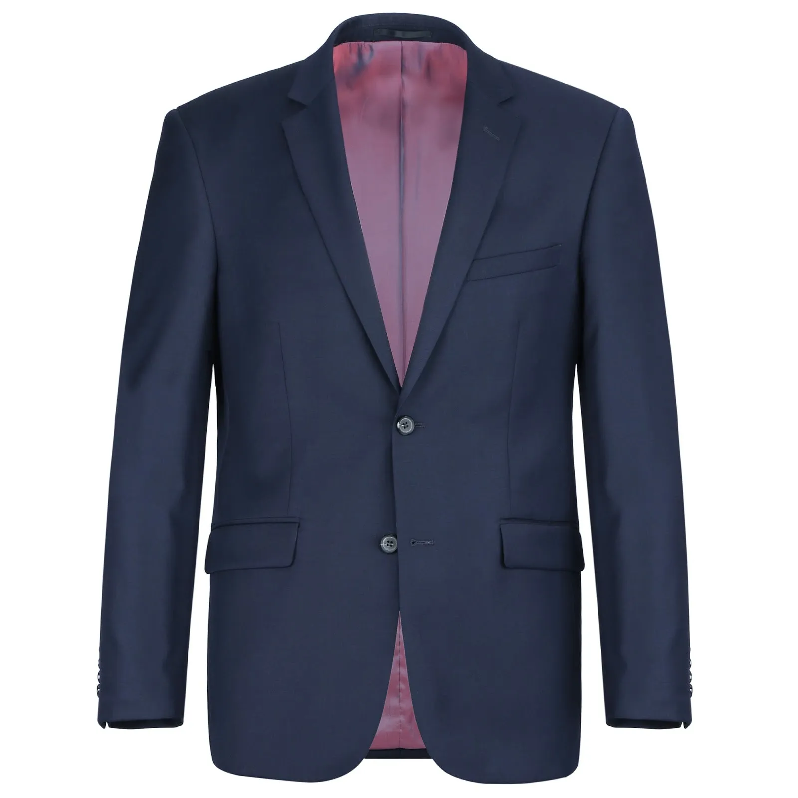 Alessandro Vitello by Renoir Navy 2-Piece Slim Fit Notch Lapel Wool Suit 508-19