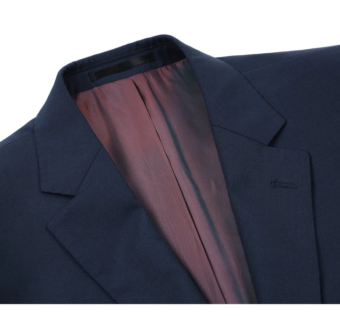 Alessandro Vitello by Renoir Navy 2-Piece Slim Fit Notch Lapel Wool Suit 508-19