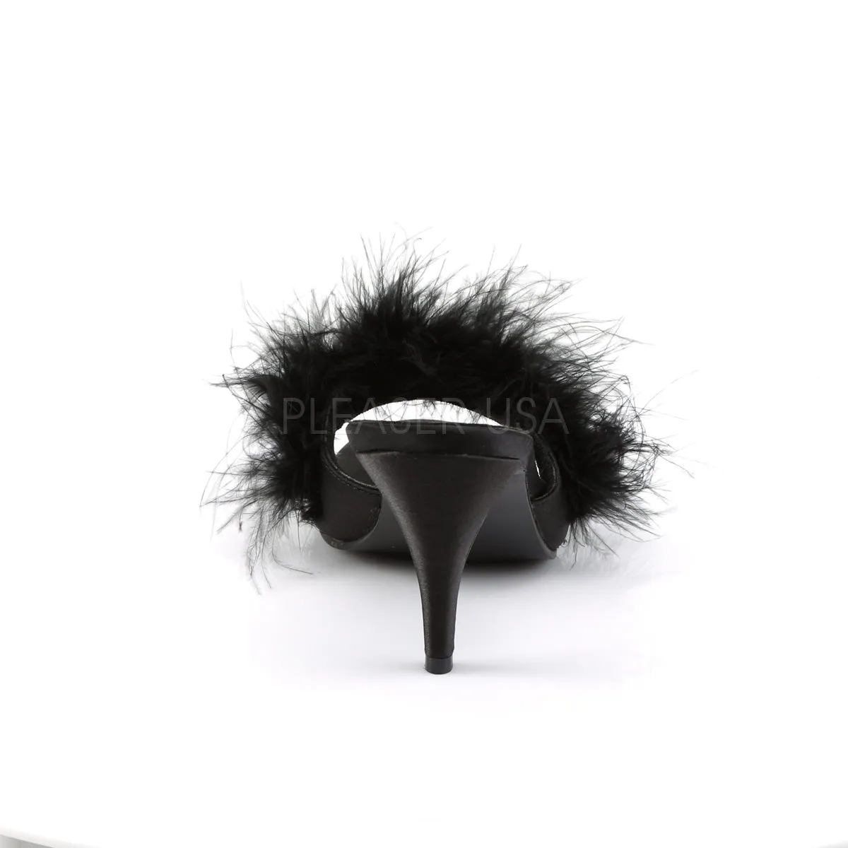 AMOUR-03  Black Satin-Fur