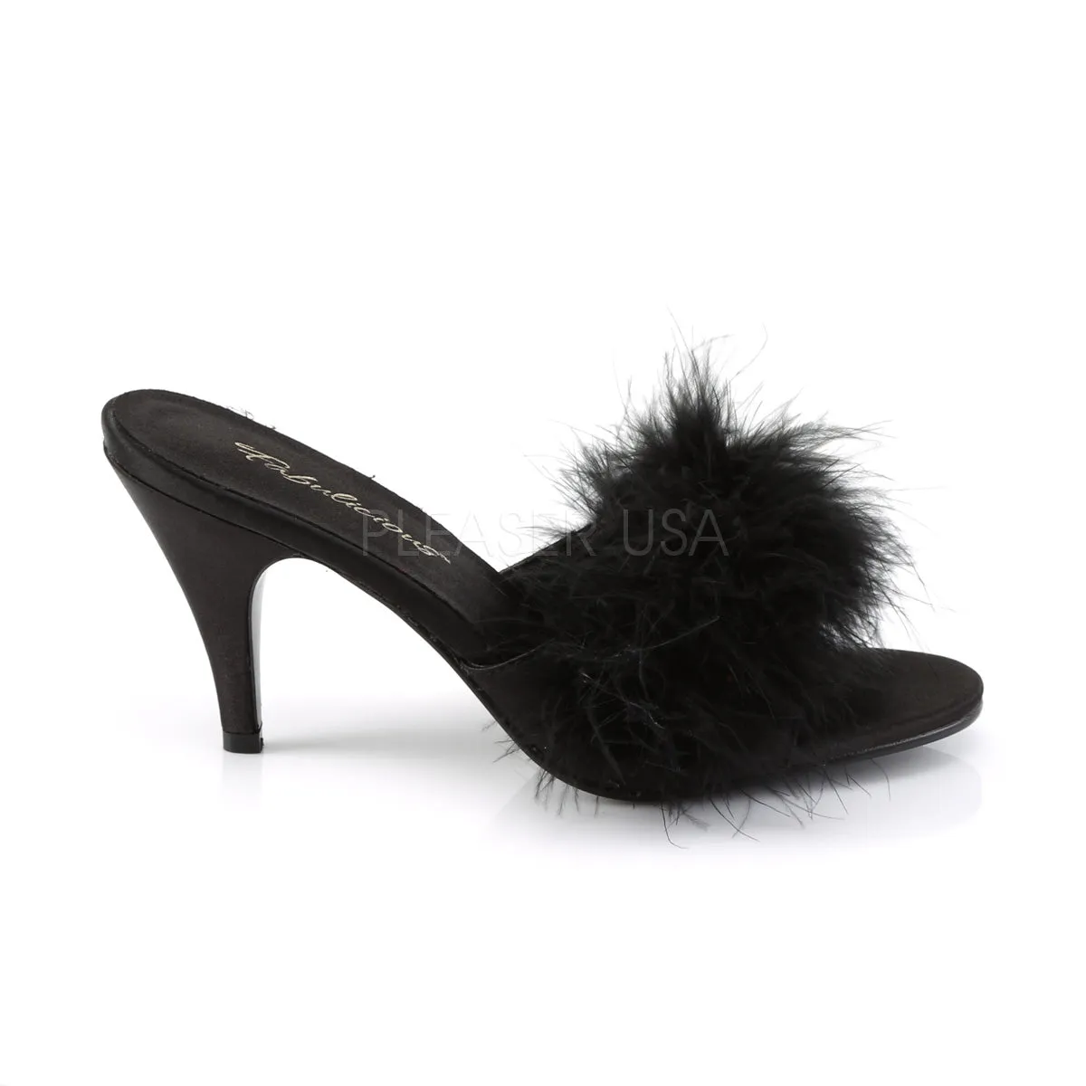 AMOUR-03  Black Satin-Fur