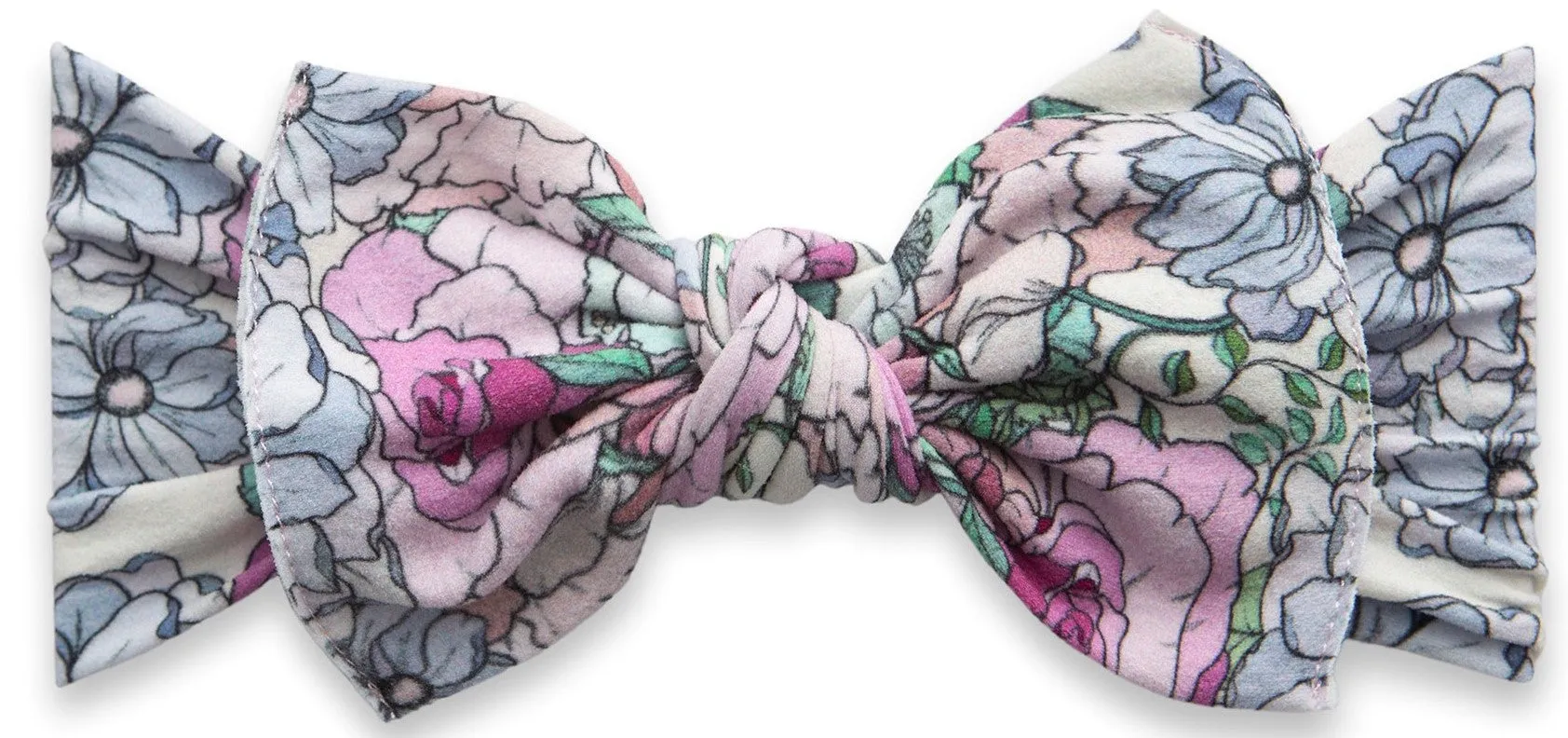 Baby Bling Artsy Flowers Printed Knot Headband