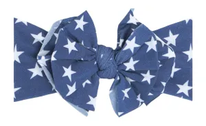 Baby Bling Blue Star Printed FAB-BOW-LOUS Headband