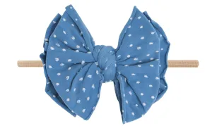 Baby Bling Denim Dot / Blush SHAB-BOW-LOUS Skinny Headband