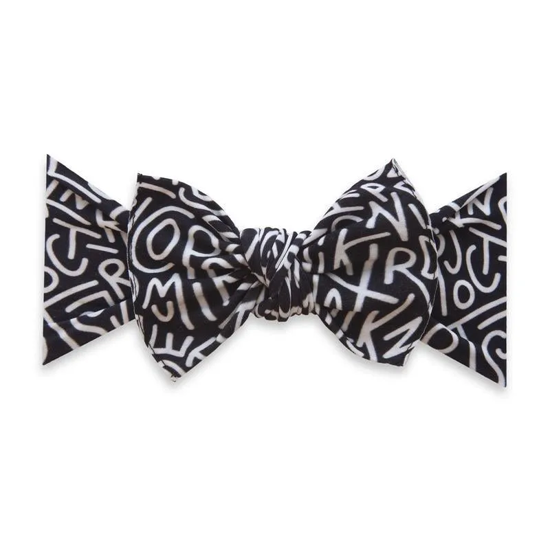 Baby Bling Printed Knot - Alphabet Soup
