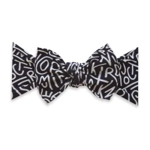Baby Bling Printed Knot - Alphabet Soup
