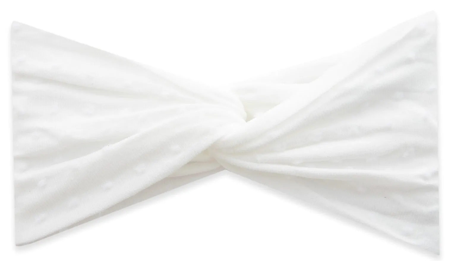 Baby Bling Shabby White Dot Twist Headband
