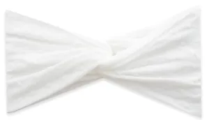 Baby Bling Shabby White Dot Twist Headband
