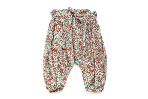 Baby Girl Floral Harem Pants | Fleur De Mer Turquoise