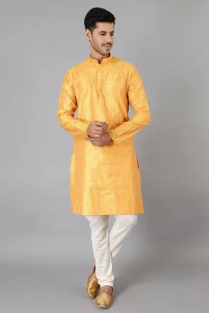 Banarasi Rayon Cotton Gold Kurta Pajama