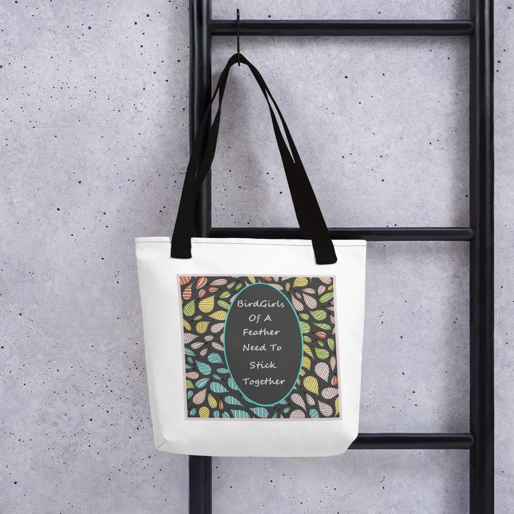 Black Feather Tote Bag