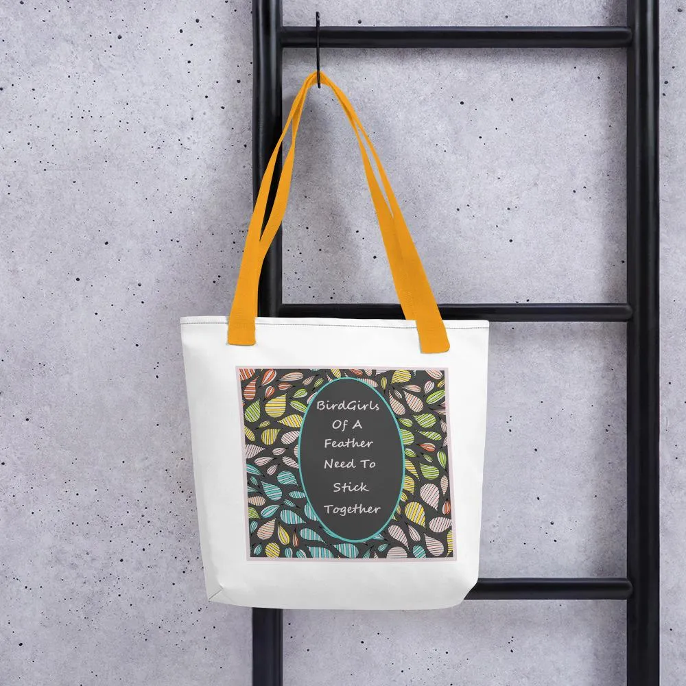 Black Feather Tote Bag