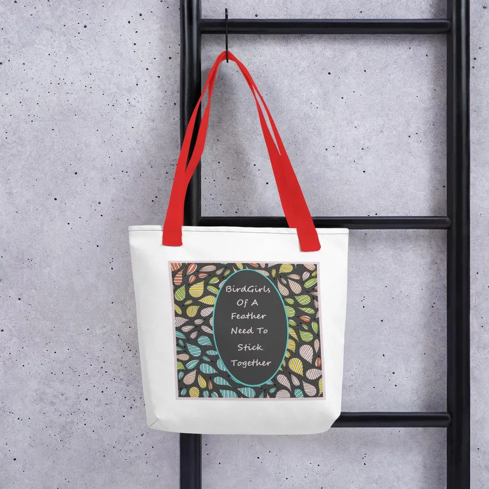 Black Feather Tote Bag