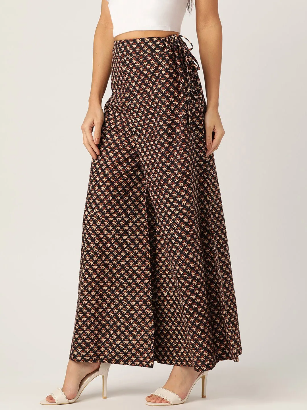 BLACK PRINTED PALAZZO