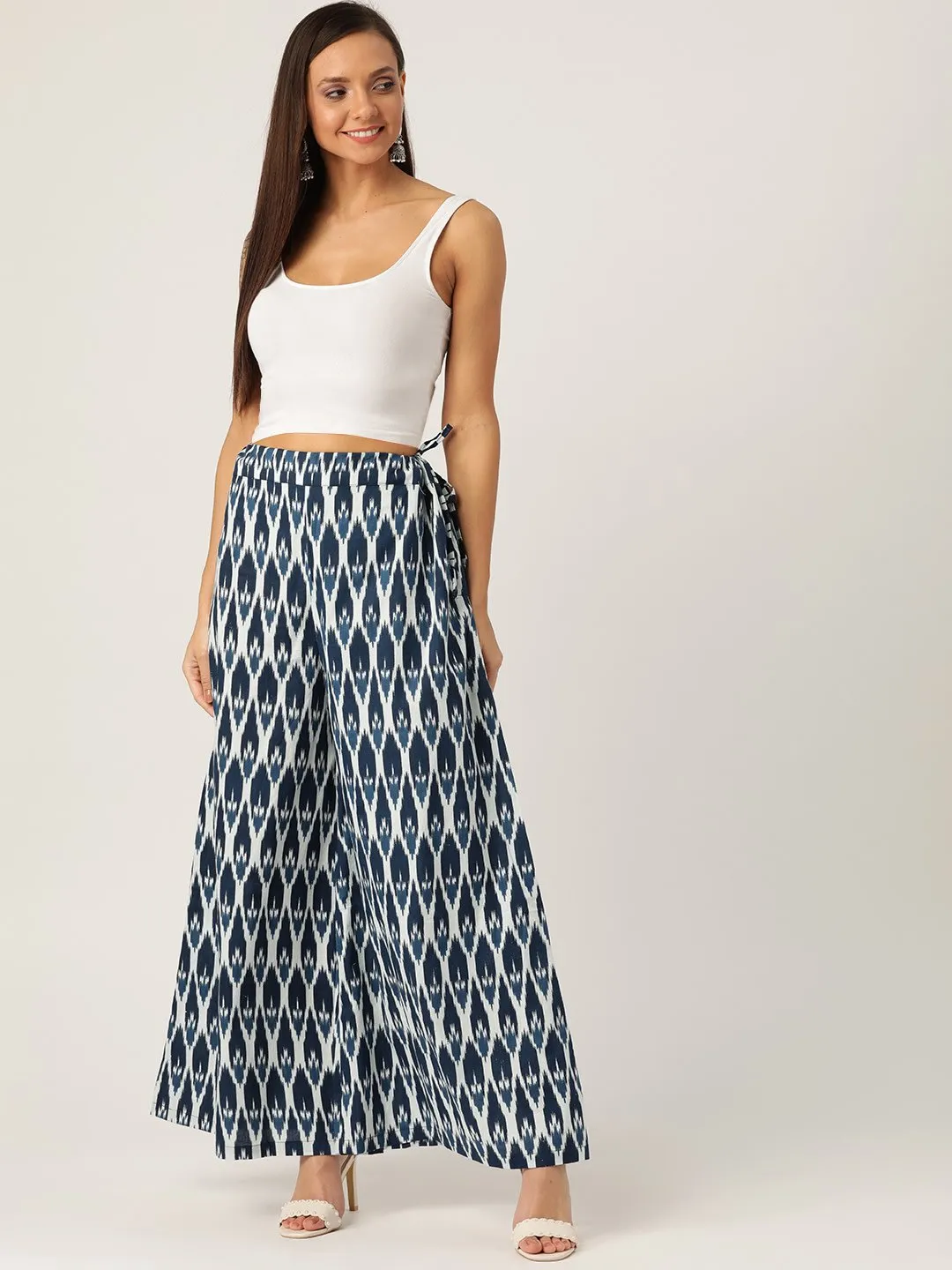 BLUE IKKAT LOOK PALAZZO