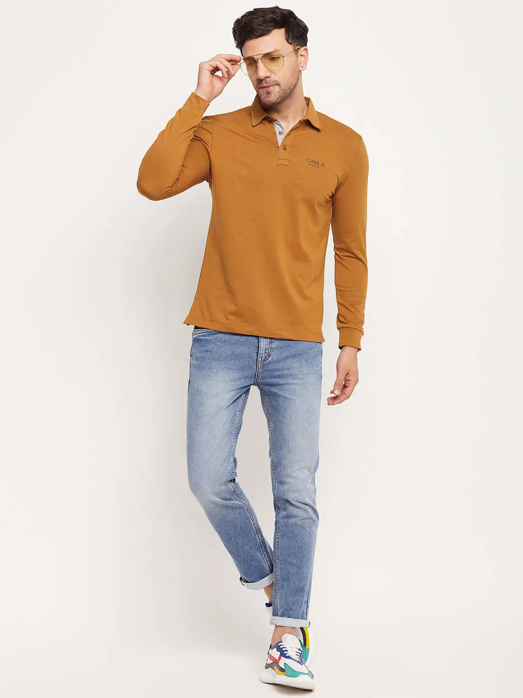 Camla Barcelona Sky Blue Regular Jeans For Men