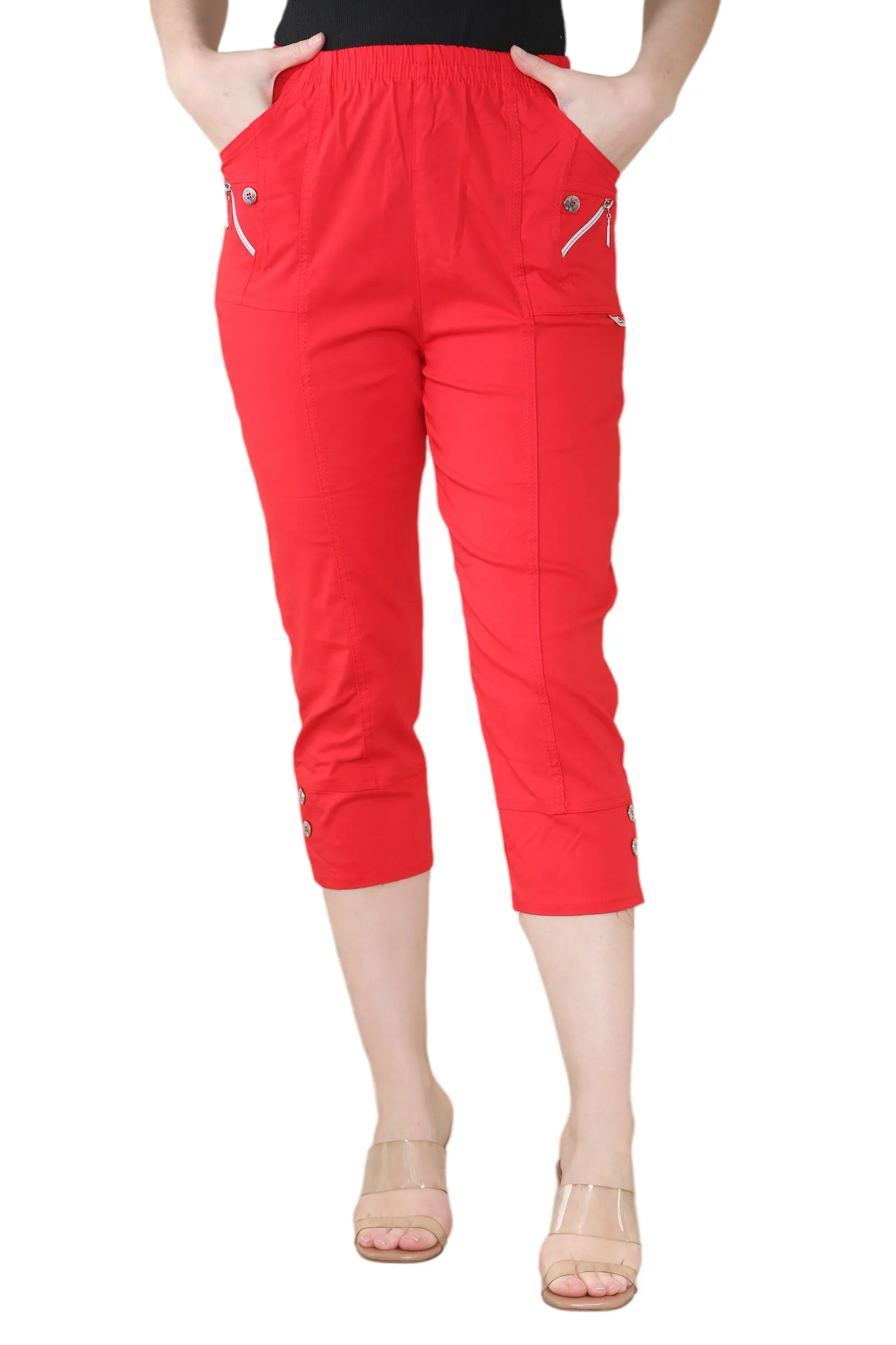 Cherry Berry Capri Trousers