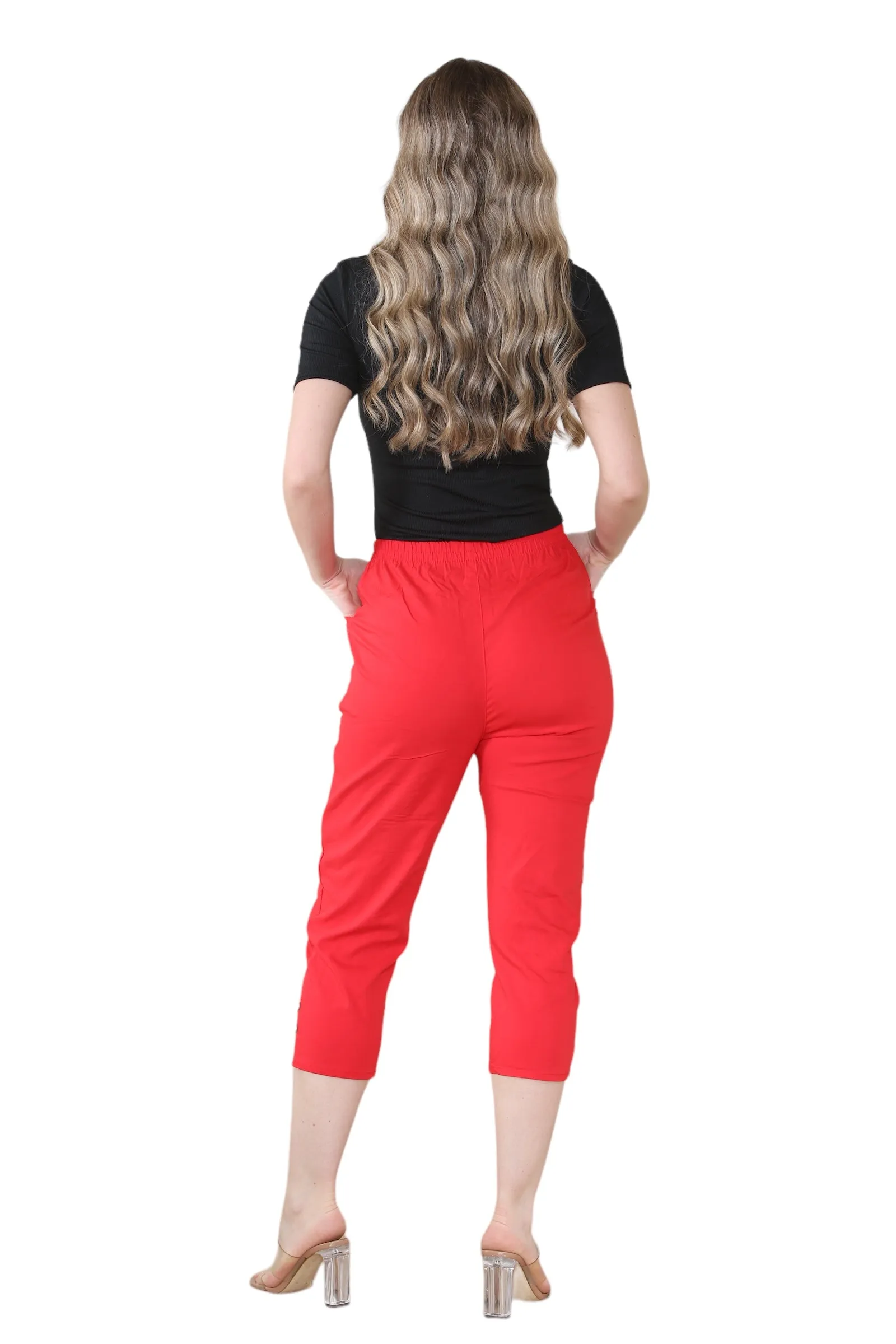 Cherry Berry Capri Trousers