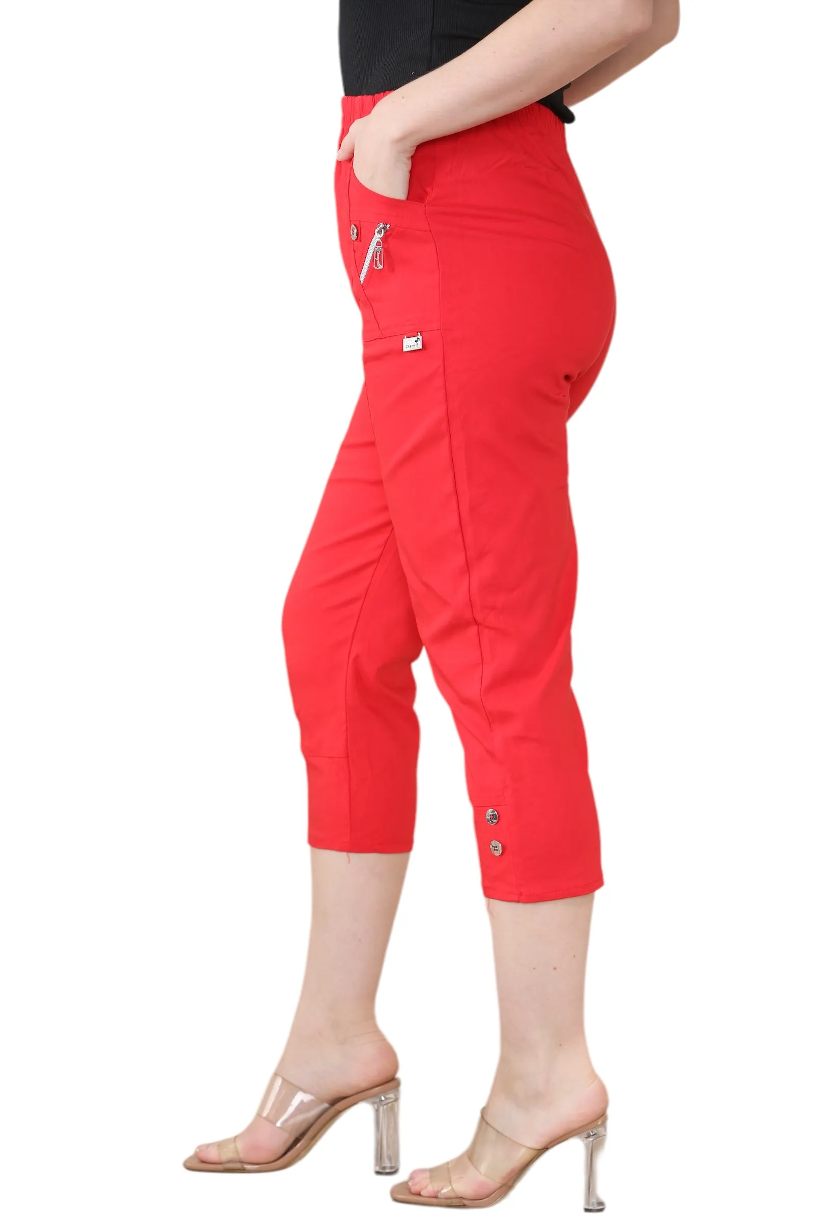 Cherry Berry Capri Trousers