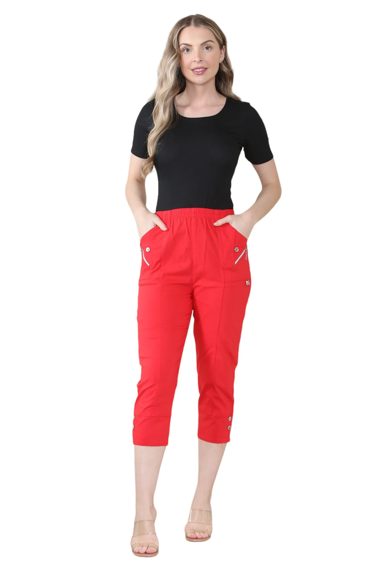 Cherry Berry Capri Trousers