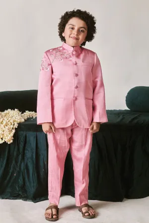 Cherry Blossom Bandhgala Suit