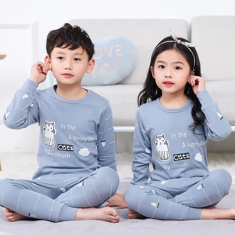 Children'S Underwear Suit Boys And Girls Long-Sleeved Baby Cotton Autumn Clothes Long-Sleeved Cotton Sweater