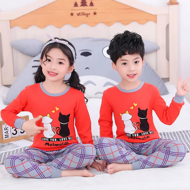 Children'S Underwear Suit Boys And Girls Long-Sleeved Baby Cotton Autumn Clothes Long-Sleeved Cotton Sweater