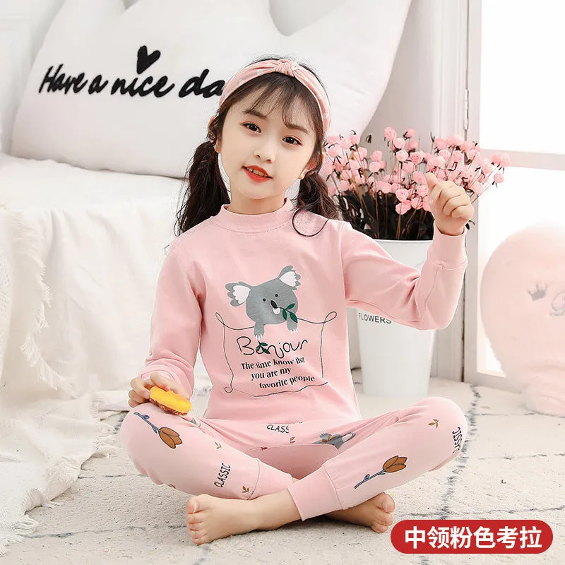 Children'S Underwear Suit Boys And Girls Long-Sleeved Baby Cotton Autumn Clothes Long-Sleeved Cotton Sweater