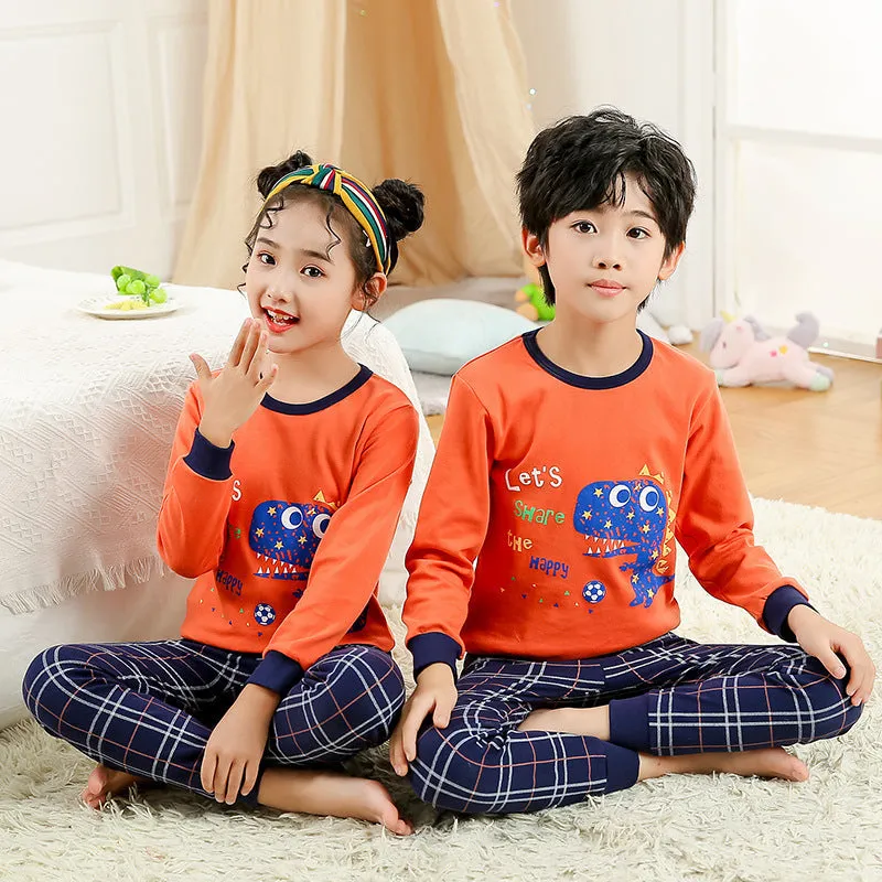 Children'S Underwear Suit Boys And Girls Long-Sleeved Baby Cotton Autumn Clothes Long-Sleeved Cotton Sweater