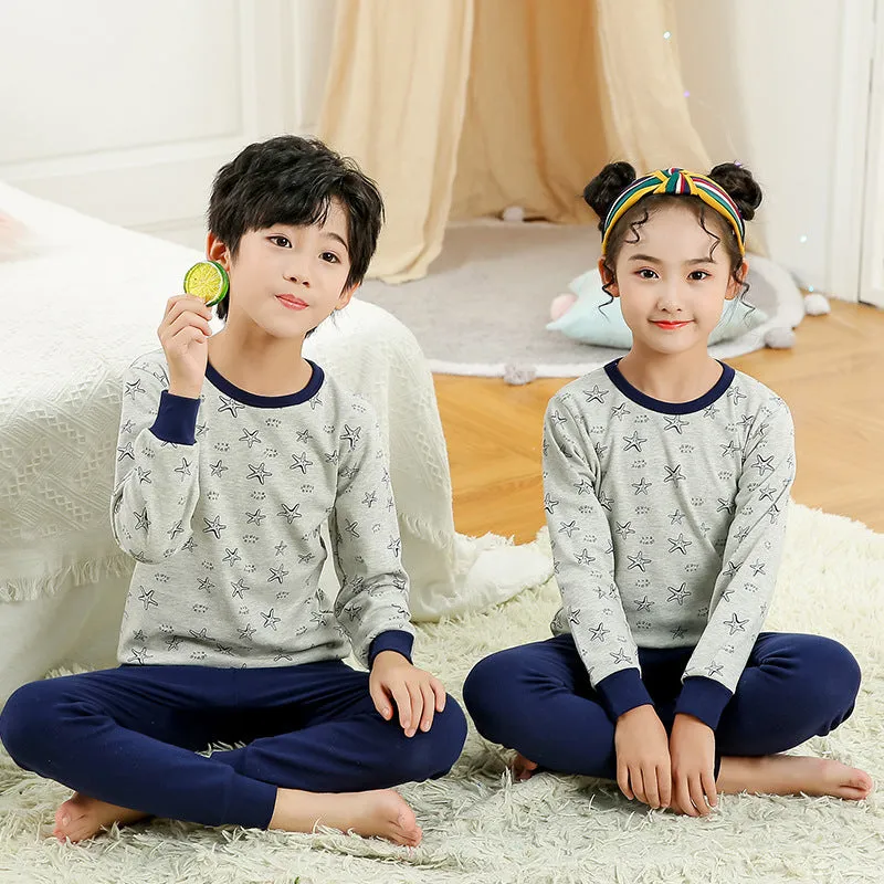Children'S Underwear Suit Boys And Girls Long-Sleeved Baby Cotton Autumn Clothes Long-Sleeved Cotton Sweater