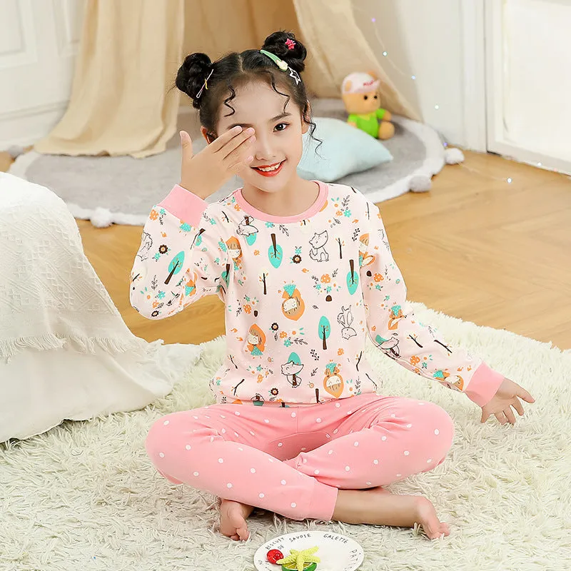 Children'S Underwear Suit Boys And Girls Long-Sleeved Baby Cotton Autumn Clothes Long-Sleeved Cotton Sweater