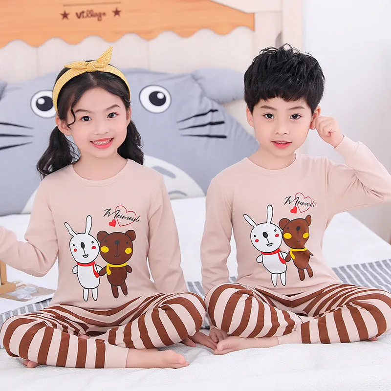 Children'S Underwear Suit Boys And Girls Long-Sleeved Baby Cotton Autumn Clothes Long-Sleeved Cotton Sweater