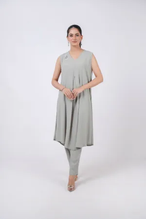 Classic Ash Grey Embroidered
