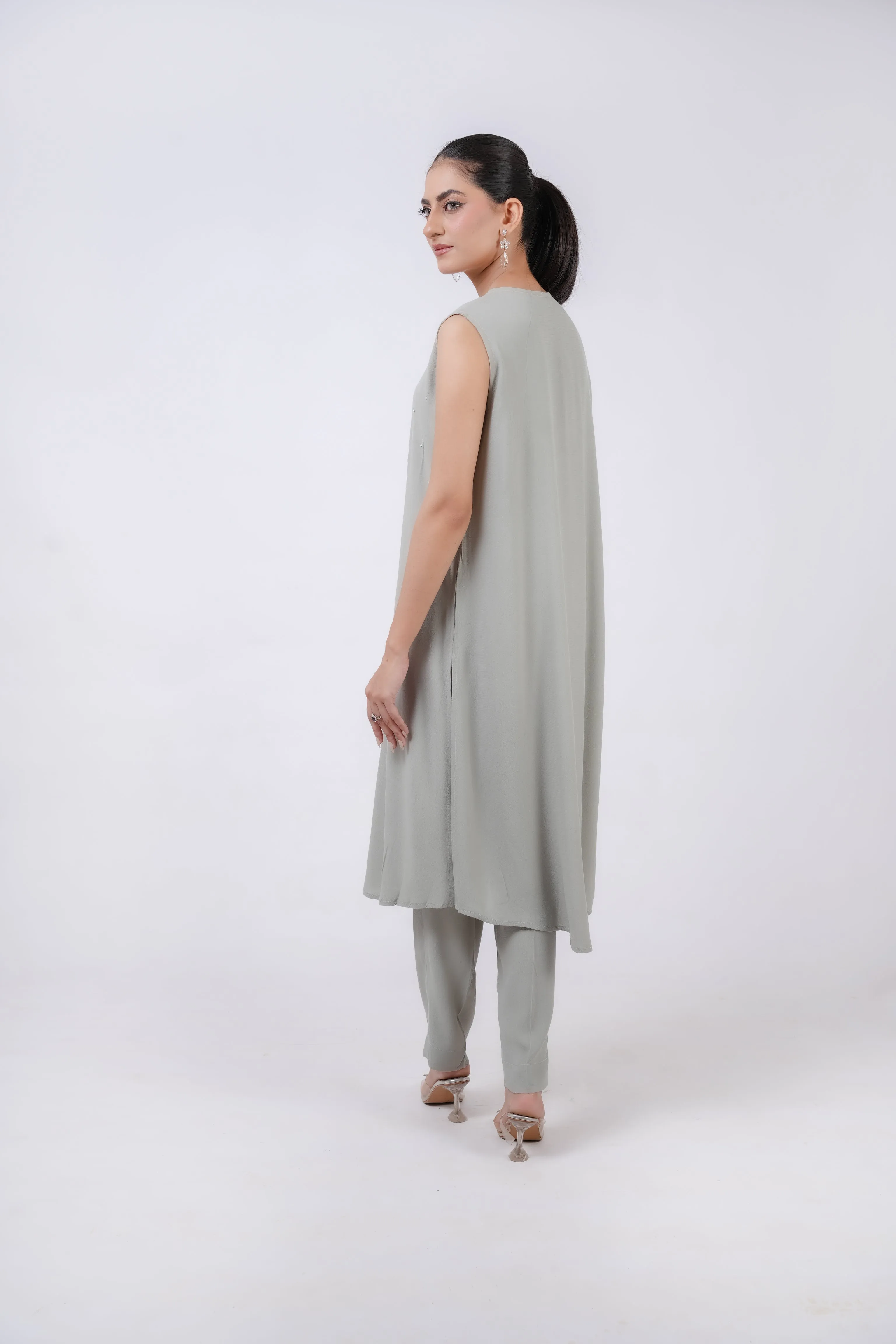 Classic Ash Grey Embroidered