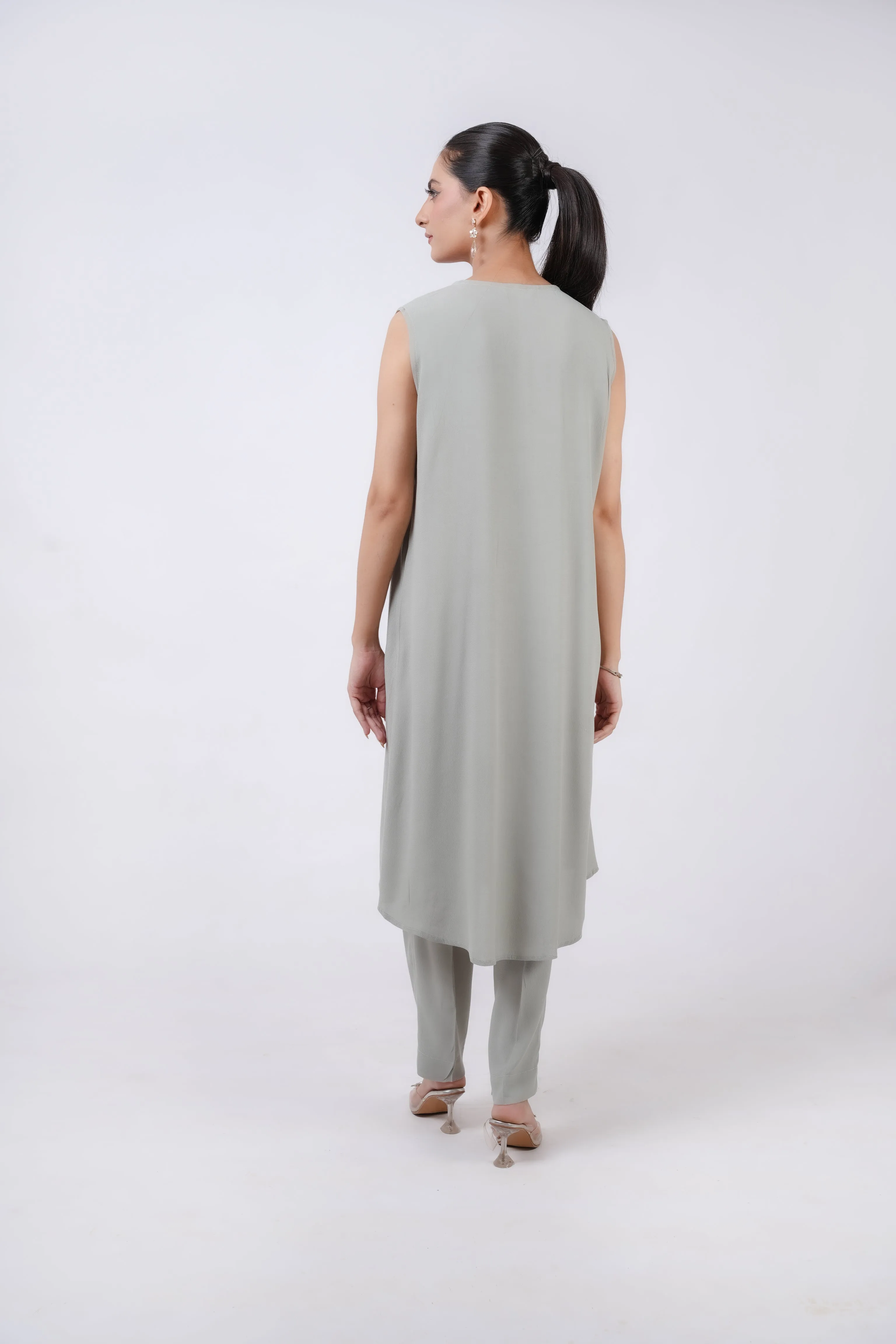 Classic Ash Grey Embroidered