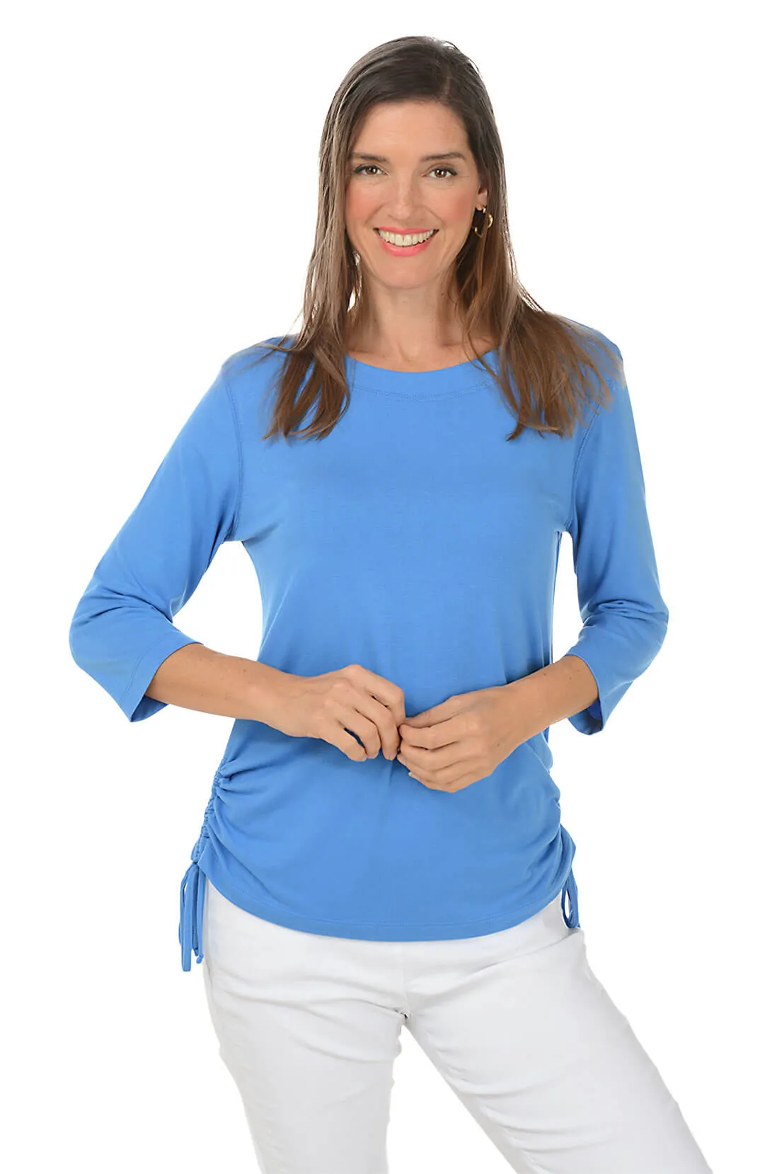 Classic Side Shirred Knit Top