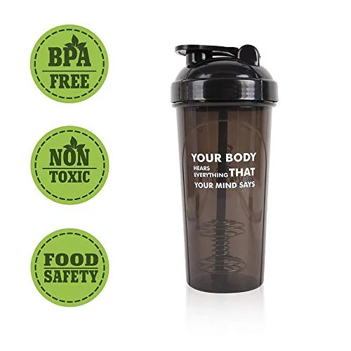 Cockatoo CS-01 Stainless Steel BPA-free Shaker Bottle (Black, 700ml )