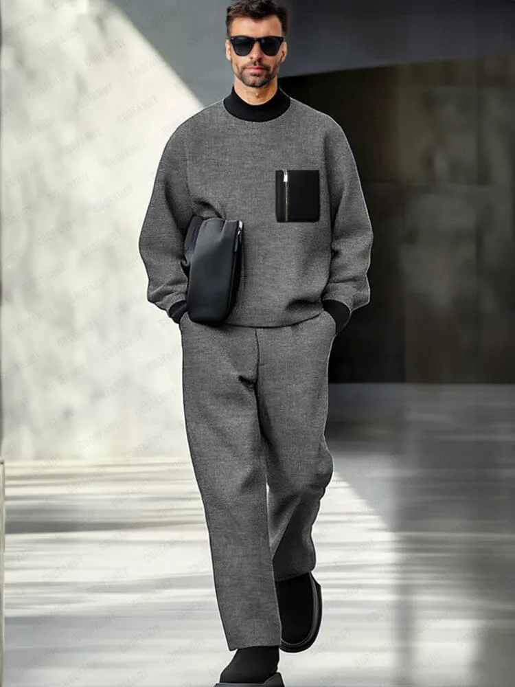 Comfy Color Block Athleisure Matching Set