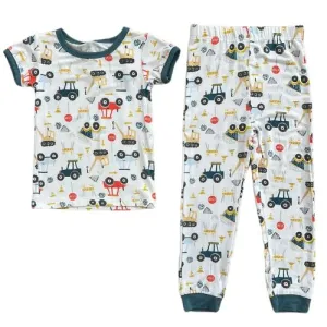Construction Short Sleeve Bamboo Pajama Set