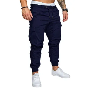 ContiNent 33 Autumn Men Pants Hip Hop Harem Joggers Pants Trousers Mens Joggers Solid Multi-pocket Pants Sweatpants M-4XL